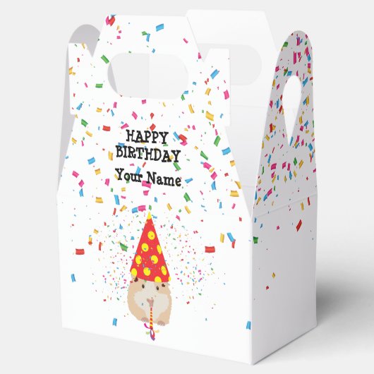Hamster Parting - Dieren op Birthday Party Bedankdoosjes (Geopend)