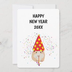Hamster Parting - Dimals Holiday New Years Card Feestdagenkaart