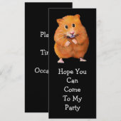 HAMSTER PARTY INVITATION : Art original (Devant / Derrière)