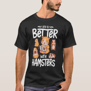 Hamster Pet Animal Cute Cages Ball Wheel Food 15 T-shirt