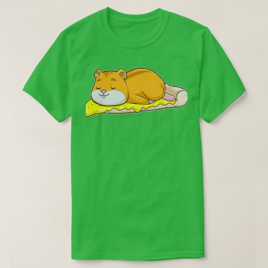 Hamster Pizza met kaas T-shirt (Design voorkant)