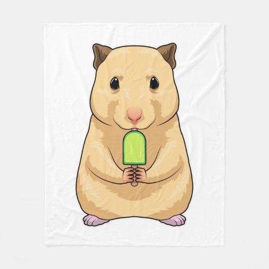 Hamster Popsicle Fleece Deken (Voorkant)
