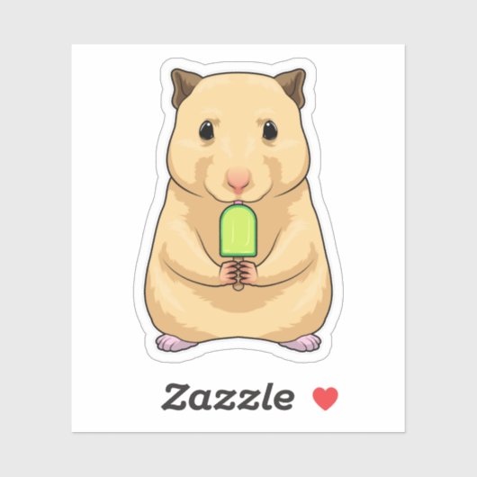 Hamster Popsicle Sticker (Vel)