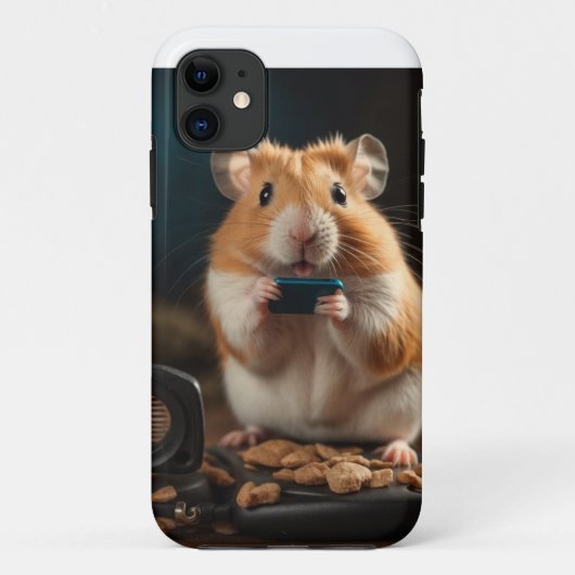 Hamster praten op mobiele telefoon Case-Mate iPhone case (Achterkant)