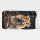Hamster praten op mobiele telefoon Case-Mate iPhone case (Achterkant (horizontaal))