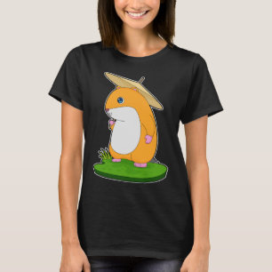 Hamster Raining Umbrella T-shirt
