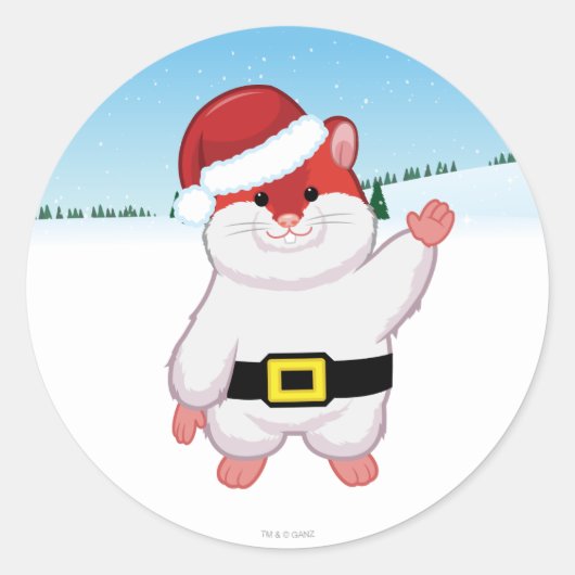 Hamster Ronde Sticker (Voorkant)