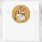 hamster ronde sticker (Tas)