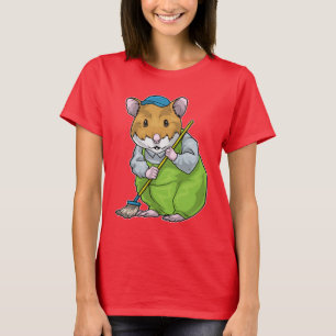Hamster Schoonmaak personeel Mop T-shirt
