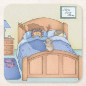 Hamster Shadow Vierkante Kartonnen Onderzetter (Voorkant)