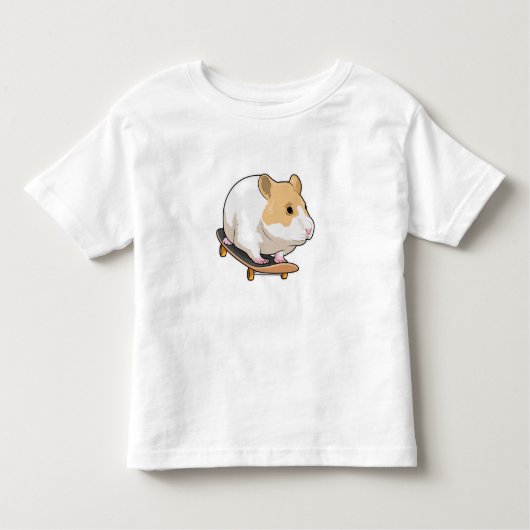 Hamster Skater Skateboard Kinder Shirts (Voorkant)