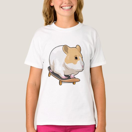 Hamster Skater Skateboard T-shirt (Voorkant)