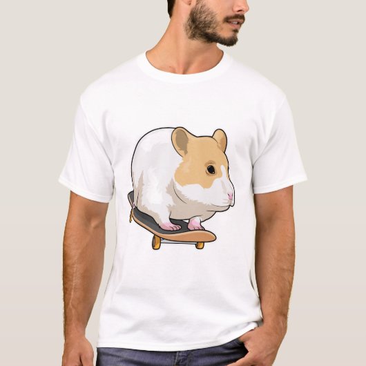 Hamster Skater Skateboard T-shirt (Voorkant)