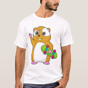 Hamster Skater Skateboard T-shirt