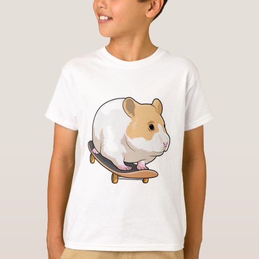 Hamster Skater Skateboard T-shirt (Voorkant)