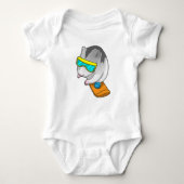 Hamster Snowboarder Snowboard Romper (Voorkant)