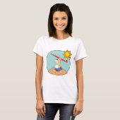 Hamster Surfing Surfboard Summer T-shirt (Voorkant volledig)