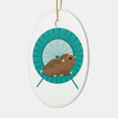 Hamster Treadmill Keramisch Ornament (Links)