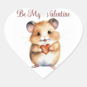 Hamster Valentijnsdag Sticker