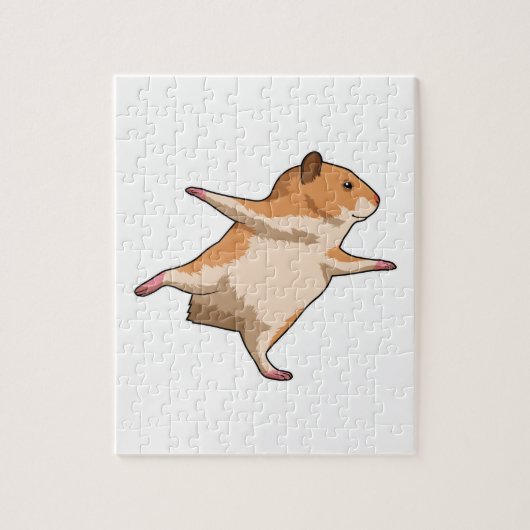Hamster van Yoga Stretching Legs Legpuzzel (Verticaal)