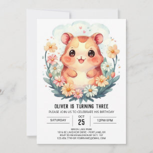 Hamster verjaardag feestelijke magie kaart