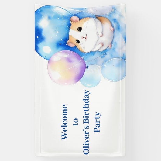 Hamster Verjaardag Spandoek (Verticaal)