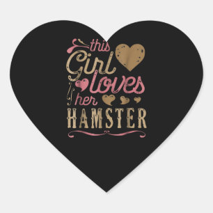 Hamster voor dit meisje hart sticker