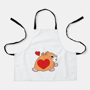 Hamster with Heart Schort