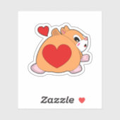 Hamster with Heart Sticker (Vel)