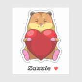 Hamster with Heart Sticker (Vel)