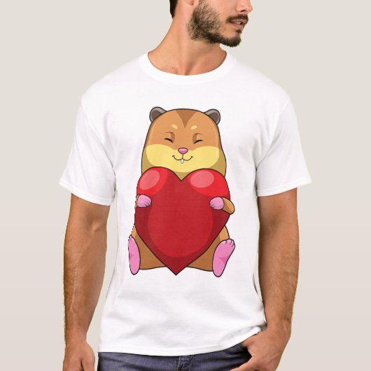 Hamster with Heart T-shirt (Voorkant)