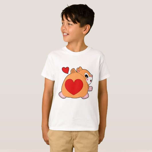Hamster with Heart T-shirt (Voorkant volledig)