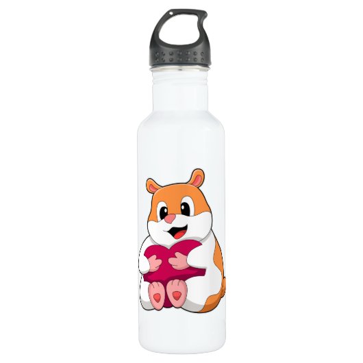 Hamster with Heart Waterfles (Voorkant)