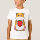 Hamster with Strawberry T-shirt (Voorkant)