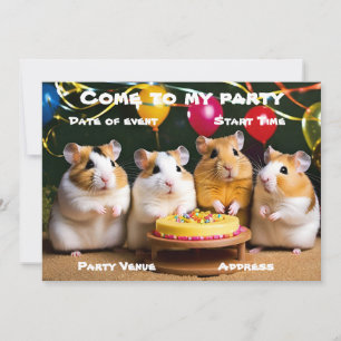 Hamsterfeest Uitnodiging