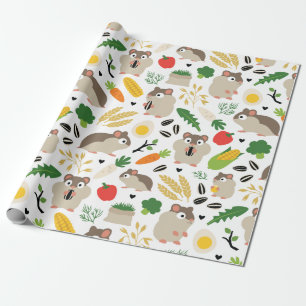 Hamsters en hun behandelingen cadeaupapier