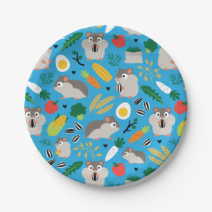 Hamsters en hun behandelingen papieren bordje