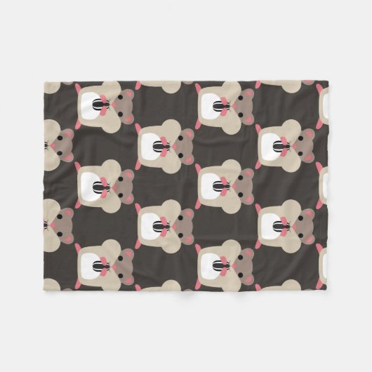 Hamsters naadloos patroon fleece deken (Voorkant (Horizontaal))