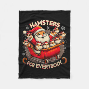 Hamsters voor iedereen Kerstmis Pyjama Hamster K Fleece Deken