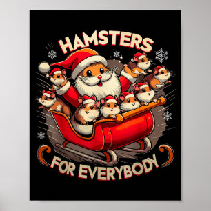 Hamsters voor iedereen Kerstmis Pyjama Hamster K Poster
