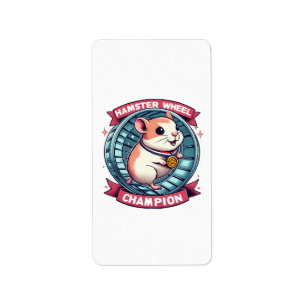 Hamsterwiel Kampioen Etiket