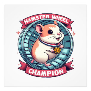 Hamsterwiel Kampioen Foto Afdruk