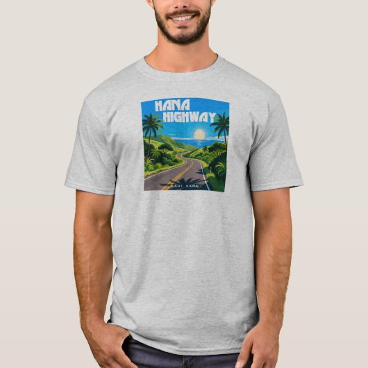 Hana Highway Maui Hawaii landschap T-shirt (Voorkant)
