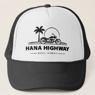 Hana Highway Maui Hawaii motorfiets Trucker Pet