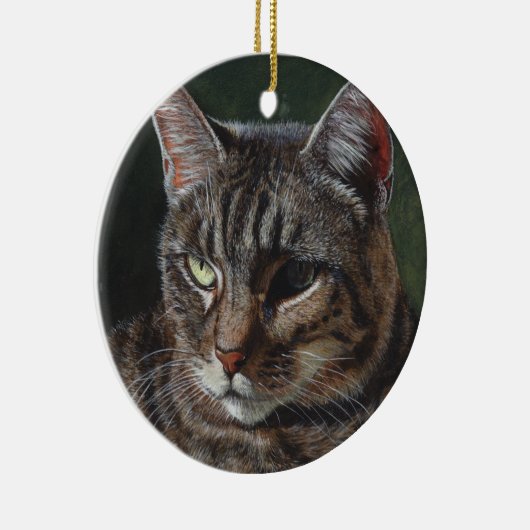 Hana Tabby kattenschilderkunst Keramisch Ornament (Rechts)