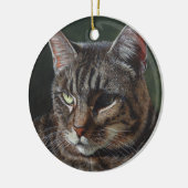 Hana Tabby kattenschilderkunst Keramisch Ornament (Links)