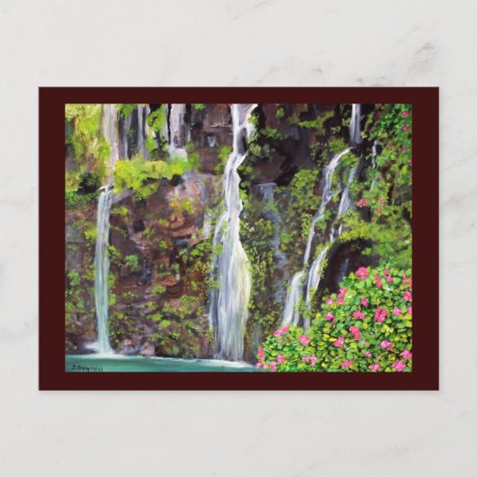 Hana Waterfall Briefkaart (Voorkant)