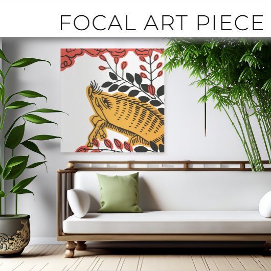 Hanafuda art. Canvas Afdruk