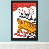 hanafuda Kaart Kunst verpakt canvas XL (Insitu (Houten vloer))
