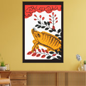 hanafuda Kaart Kunst verpakt canvas XL (Insitu (Woonkamer))